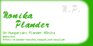 monika plander business card